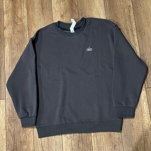 ALO Yoga Dark Gray Crewneck Pullover Sweater